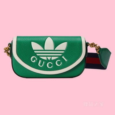 adidas x Gucci联名系列迷你手袋 绿色皮革