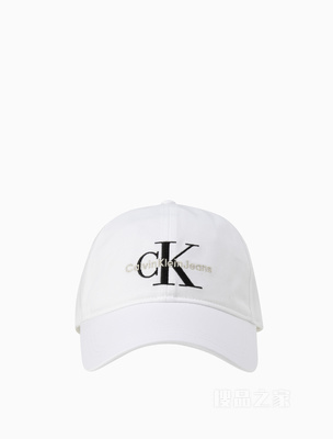 Calvin Klein 23春季新款男士简约重叠刺绣纯棉弯檐鸭舌帽棒球帽HX0263