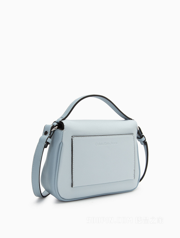 Calvin Klein 23春季新款时尚金属LOGO翻盖手提两用单肩斜挎包礼物DH3351