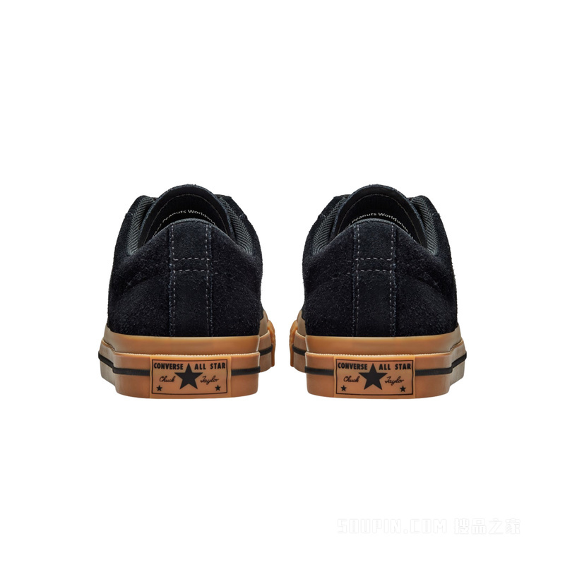 【男女同款】Converse x Peanuts One Star板鞋联名款 中性 黑色