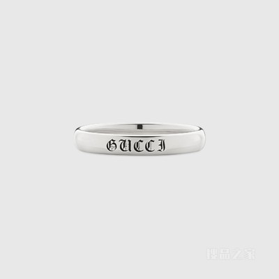 Gucci Promises 3毫米宽950铂金戒指 950铂金
