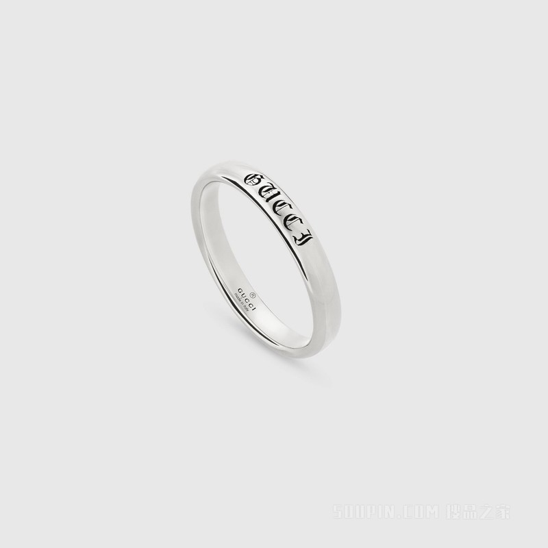 Gucci Promises 3毫米宽950铂金戒指 950铂金