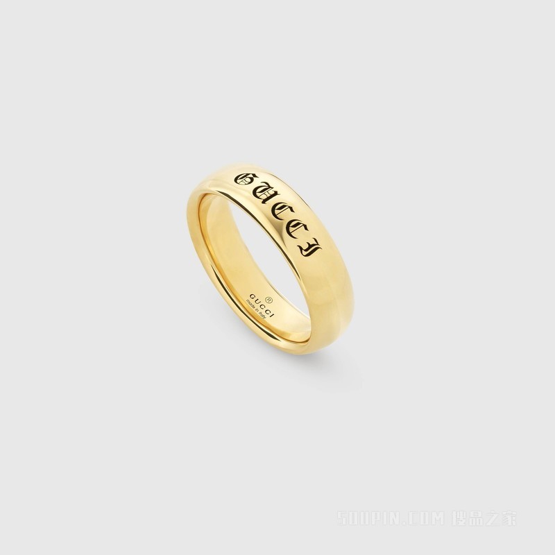 Gucci Promises 5毫米宽18k黄金戒指 18K黄金