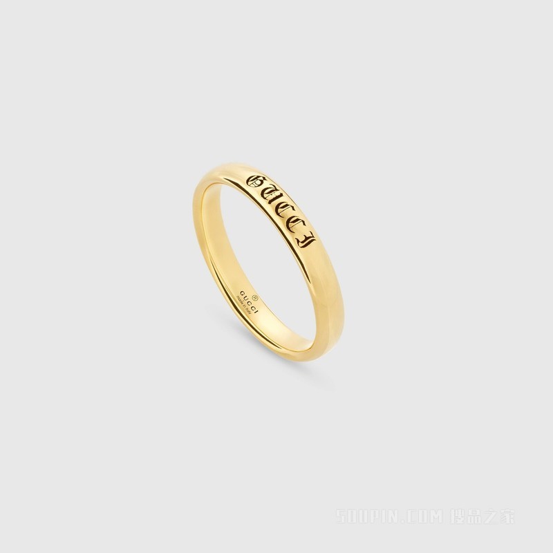 Gucci Promises 3毫米宽18k黄金戒指 18K黄金