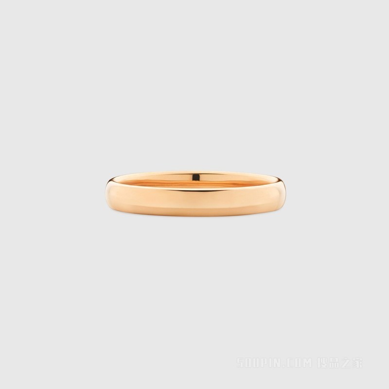 Gucci Promises 3毫米宽18k玫瑰金戒指 18K玫瑰金