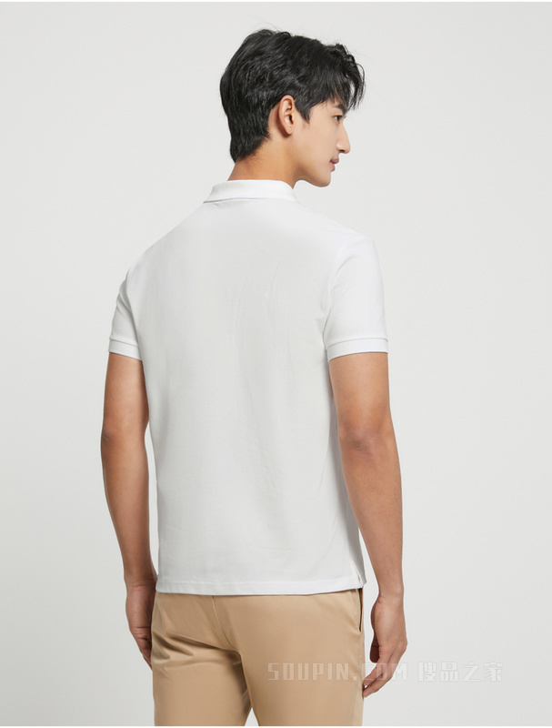 Calvin Klein 23春季新款男士简约撞色LOGO翻领透气短袖POLO衫J322253
