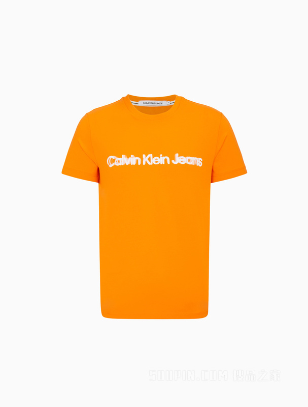 Calvin Klein 23春季新款男士时尚经典印花LOGO透气修身短袖T恤J323251