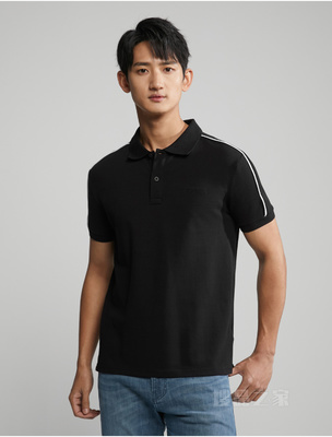 Calvin Klein 23春季新款男士简约刺绣纯棉透气翻领短袖POLO衫J323201