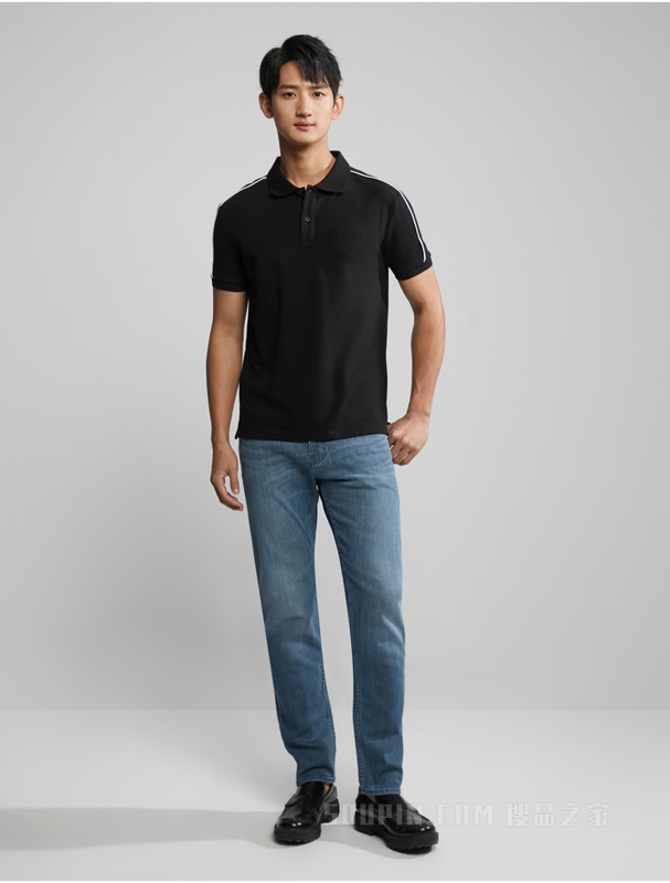 Calvin Klein 23春季新款男士简约刺绣纯棉透气翻领短袖POLO衫J323201