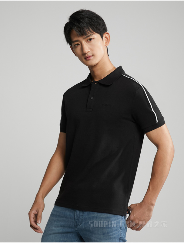Calvin Klein 23春季新款男士简约刺绣纯棉透气翻领短袖POLO衫J323201