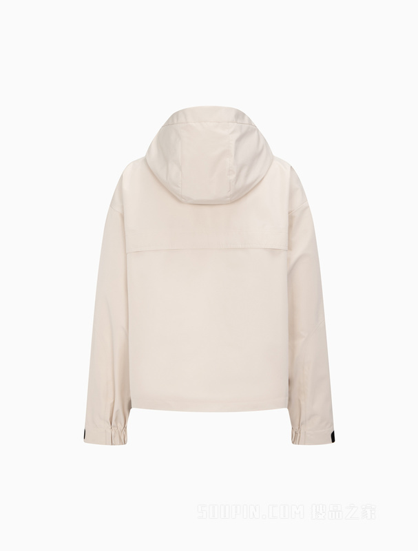 Calvin Klein 23春季女士户外休闲简约字母抽绳连帽防风单夹克J220735