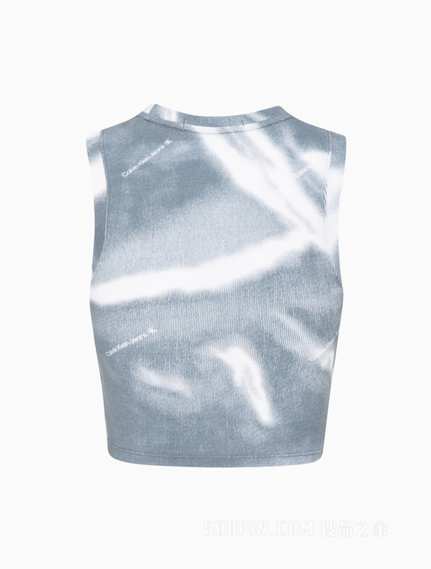 Calvin Klein 23春季新款女士时尚扎染效果简约LOGO针织背心J220728