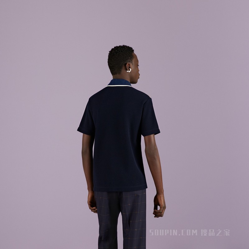 羊毛针织Polo衫 海军蓝