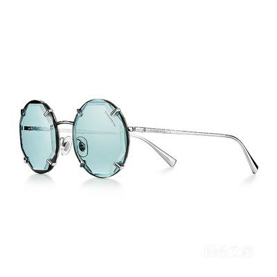 Tiffany 系列 Tiffany Blue® 蒂芙尼蓝色镜片银色金属太阳镜