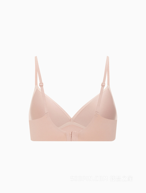 Calvin Klein 23春季女士舒适薄垫无钢圈软支撑宽围边三角杯文胸QF6022AD