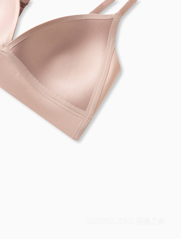 Calvin Klein 23春季女士舒适薄垫无钢圈软支撑宽围边三角杯文胸QF6022AD