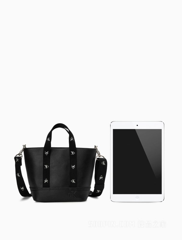 Calvin Klein 23春季新款时尚可拆卸LOGO肩带手提斜挎迷你托特包DH3356