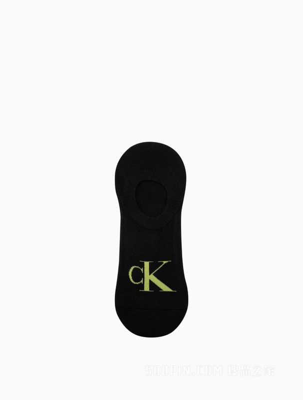 Calvin Klein 男士时尚休闲舒适深口CK字母提花透气短袜船袜CKP32871