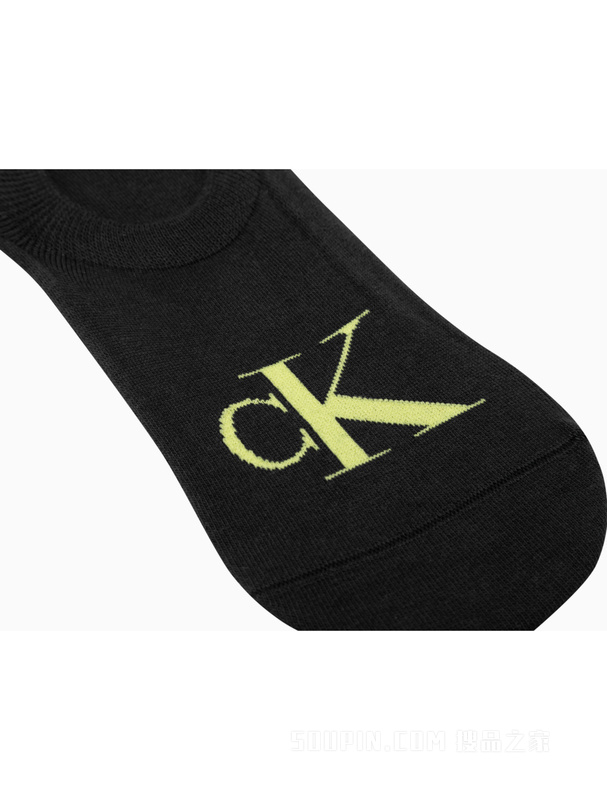 Calvin Klein 男士时尚休闲舒适深口CK字母提花透气短袜船袜CKP32871