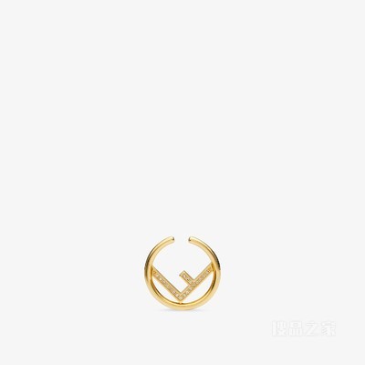 F is Fendi全耳式耳环 金色全耳式耳环
