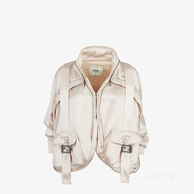 夹克 米色缎面夹克