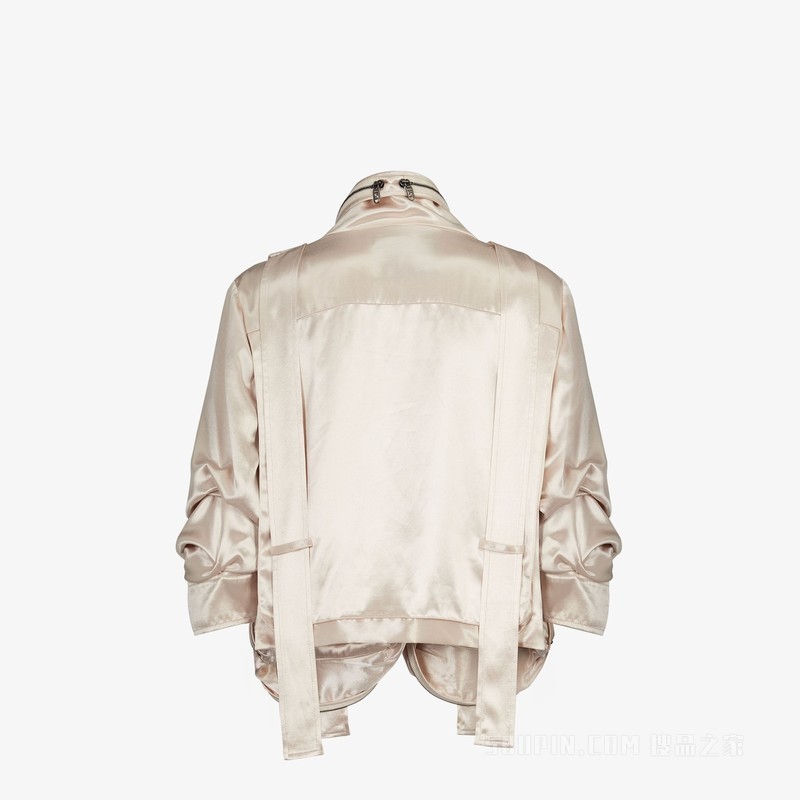夹克 米色缎面夹克