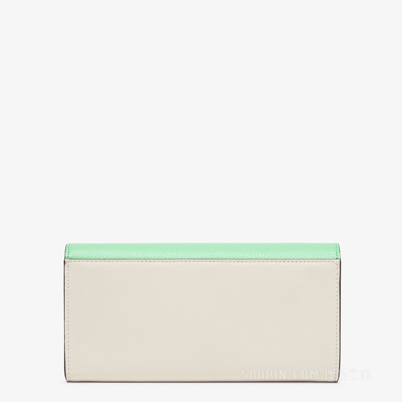FF Diamonds链条长款皮夹 白色和绿色双色皮夹