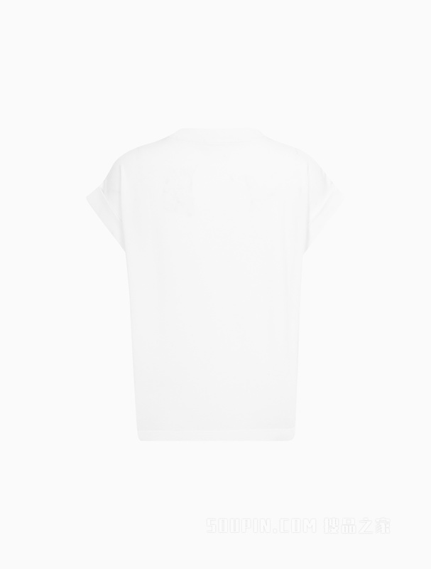 Calvin Klein 23春季新款女士时尚层叠LOGO透气圆领短袖T恤J221213