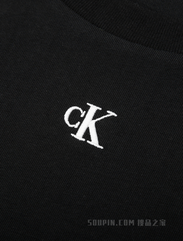 Calvin Klein 23春季新款女士时尚重影LOGO印花纯棉圆领短袖T恤J221110