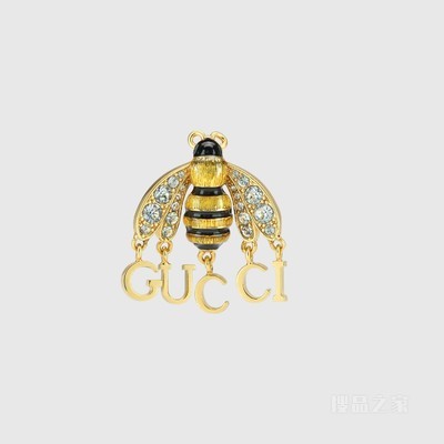 饰Gucci字样蜜蜂胸针 金色调金属