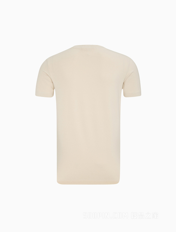 Calvin Klein 23春季新款男士经典交叠LOGO透气圆领修身短袖T恤J324127