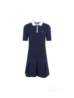 23新款春季女装街潮小绣标拉链半襟翻领连衣裙DW0DW15565