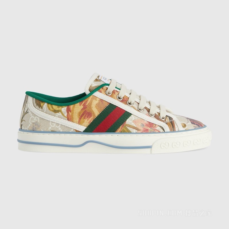 Gucci Tennis 1977系列女士运动鞋 多色GG Supreme花卉帆布