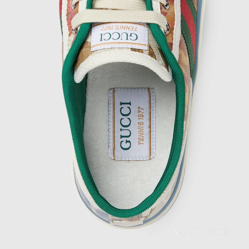 Gucci Tennis 1977系列女士运动鞋 多色GG Supreme花卉帆布