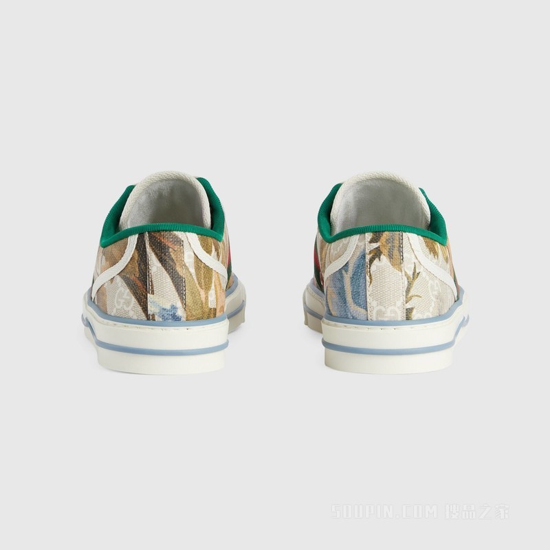 Gucci Tennis 1977系列女士运动鞋 多色GG Supreme花卉帆布