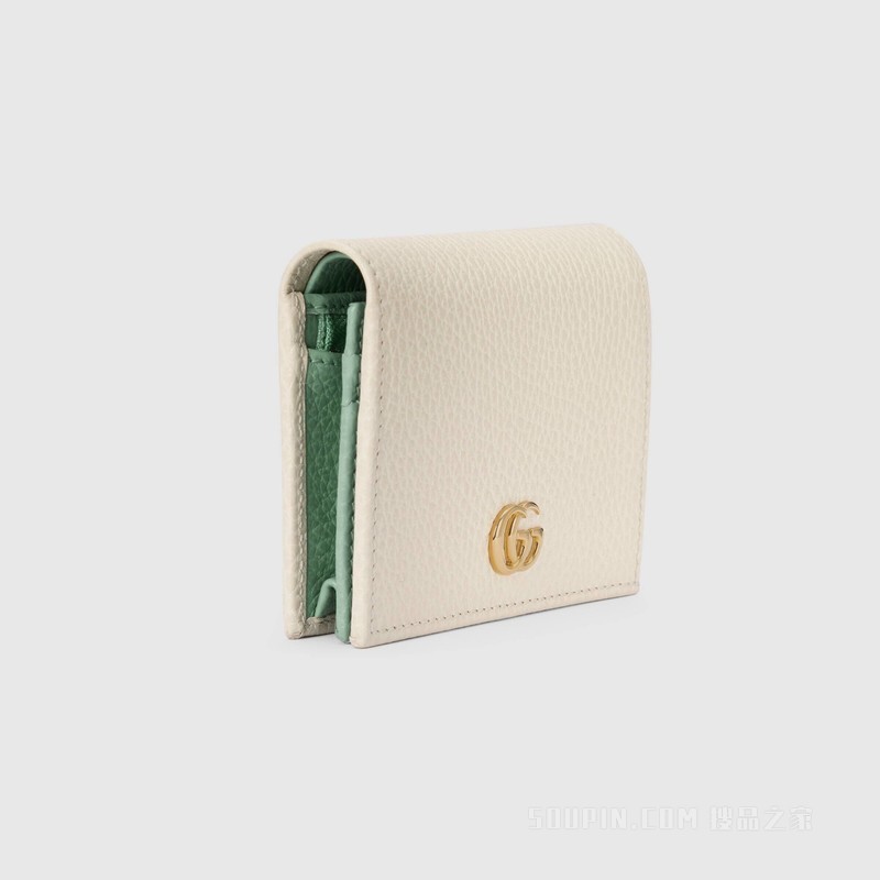GG Marmont系列卡包 白色皮革