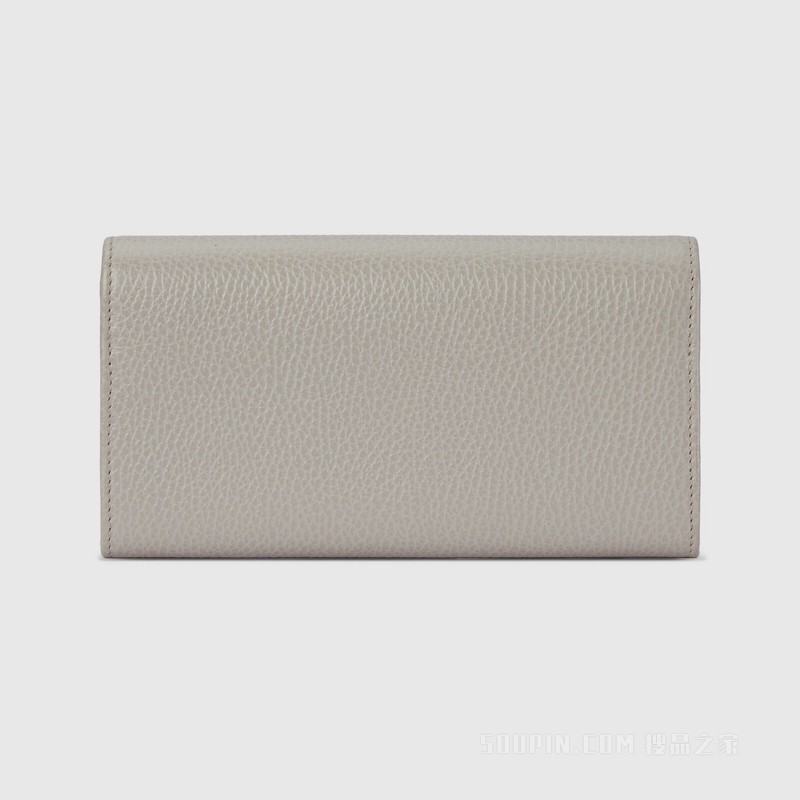 GG Marmont系列长款钱包 浅灰色皮革