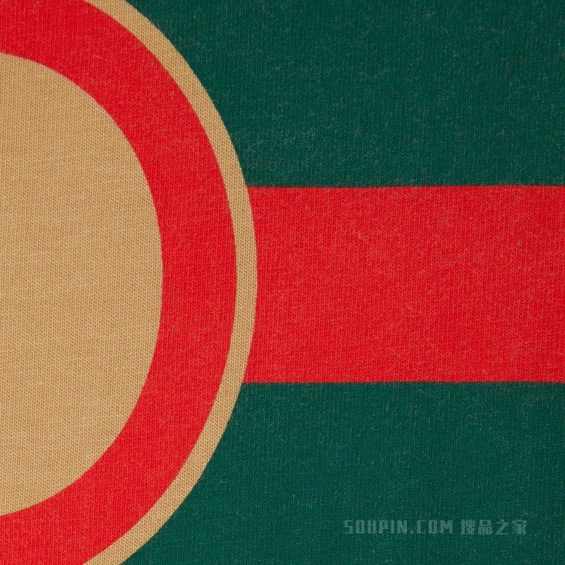 互扣式双G棉质T恤 驼色