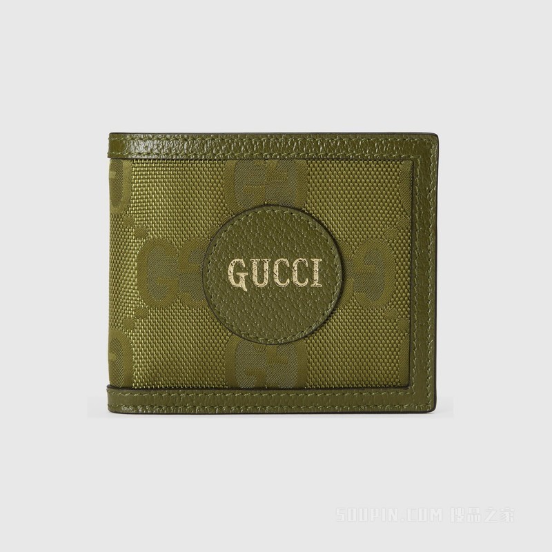 Gucci Off The Grid系列双折钱包 森林绿GG ECONYL®