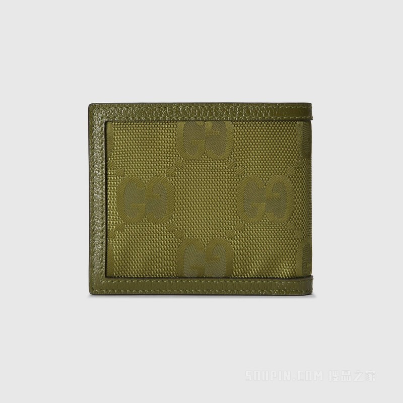 Gucci Off The Grid系列双折钱包 森林绿GG ECONYL®
