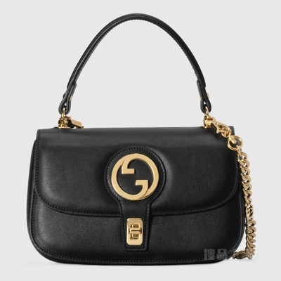 Gucci Blondie系列手提包 黑色皮革