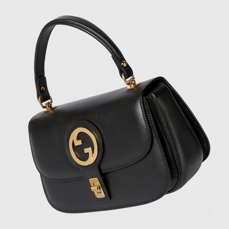Gucci Blondie系列手提包 黑色皮革