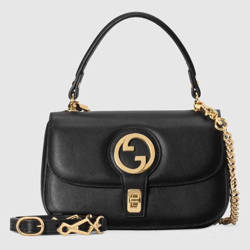 Gucci Blondie系列手提包 黑色皮革