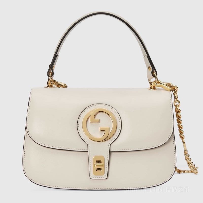 Gucci Blondie系列手提包 白色皮革