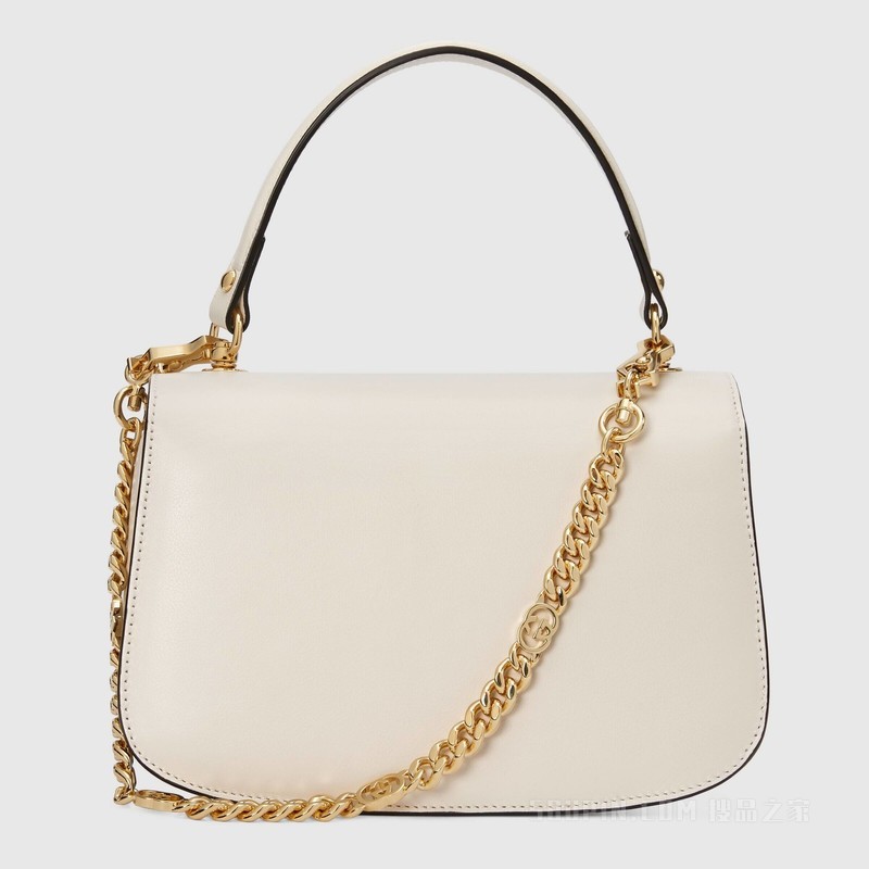 Gucci Blondie系列手提包 白色皮革