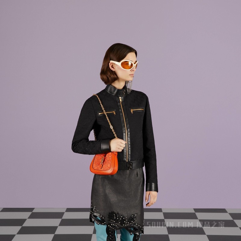 Jackie 1961系列GG水晶迷你手袋 橙色