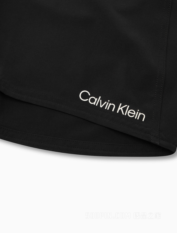Calvin Klein 23春季新款男士LOGO提花织带反光印花抽绳休闲短裤4MS3S800