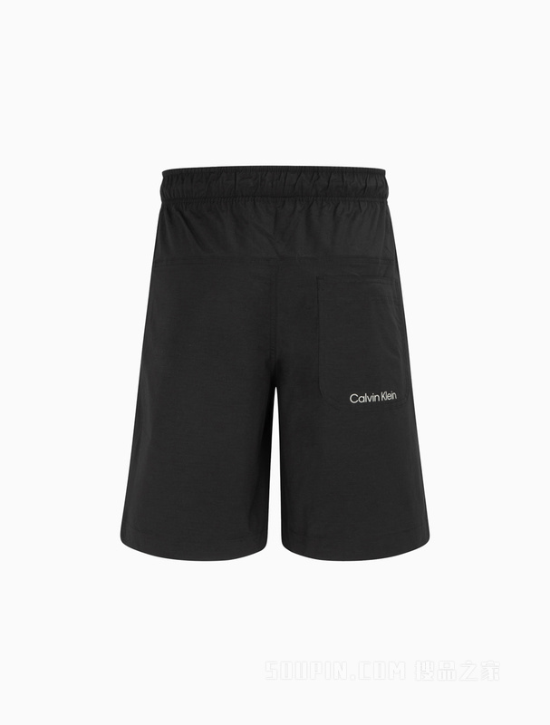 Calvin Klein 23春季新款男士简约反光LOGO胶印抽绳休闲短裤4MS3S810