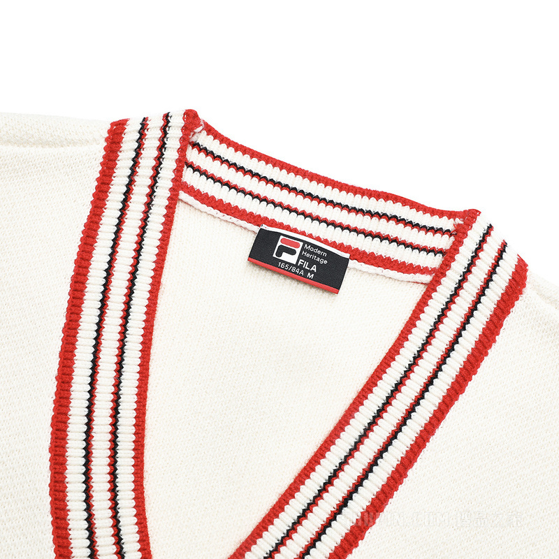 女子经典商务宽松休闲V领编织开衫