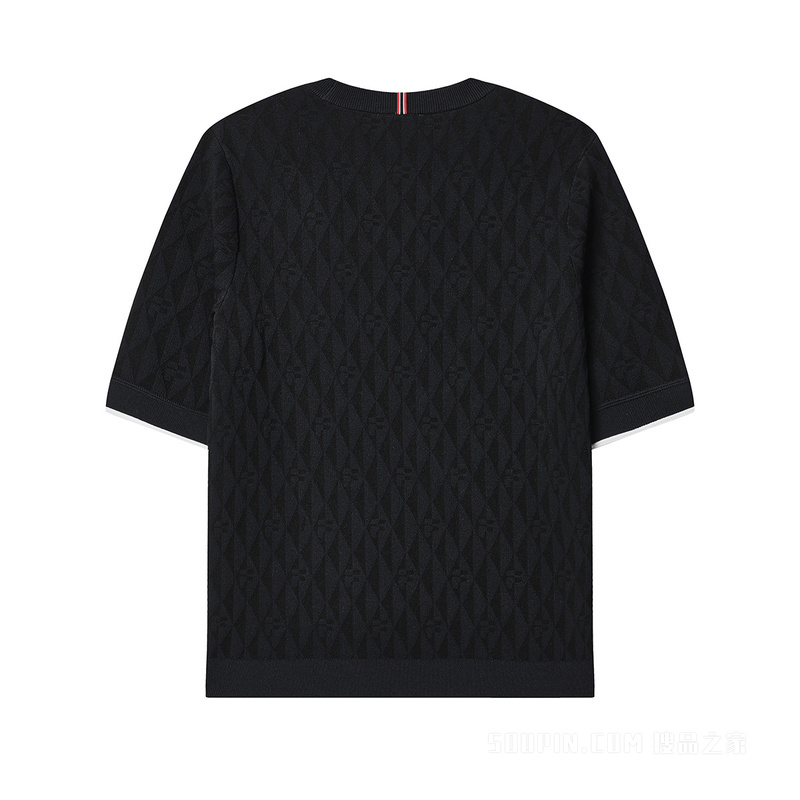 女子经典商务短袖编织衫